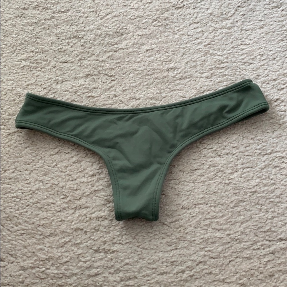 midori bikini whale tail olive green bottoms